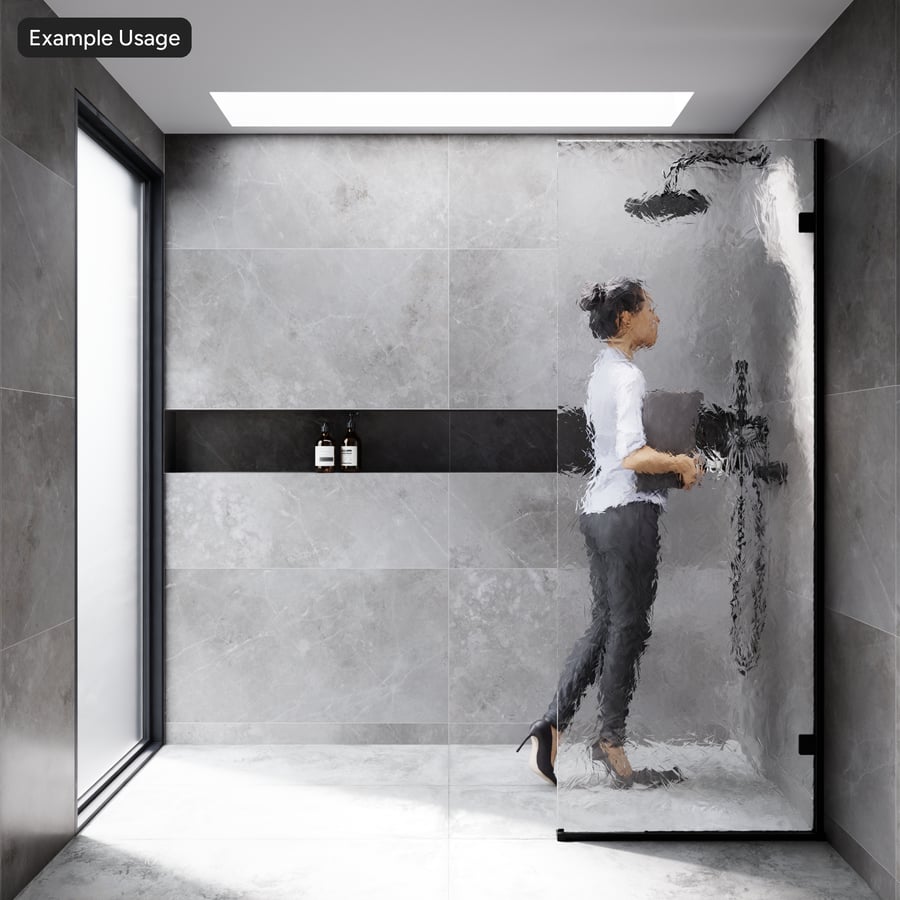 Dekoratif Şeffaf Kırışık Cam Dokusu