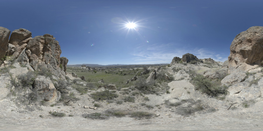 Clear Afternoon Cappadocia Rocky Outcropping Outdoor Sky HDRI