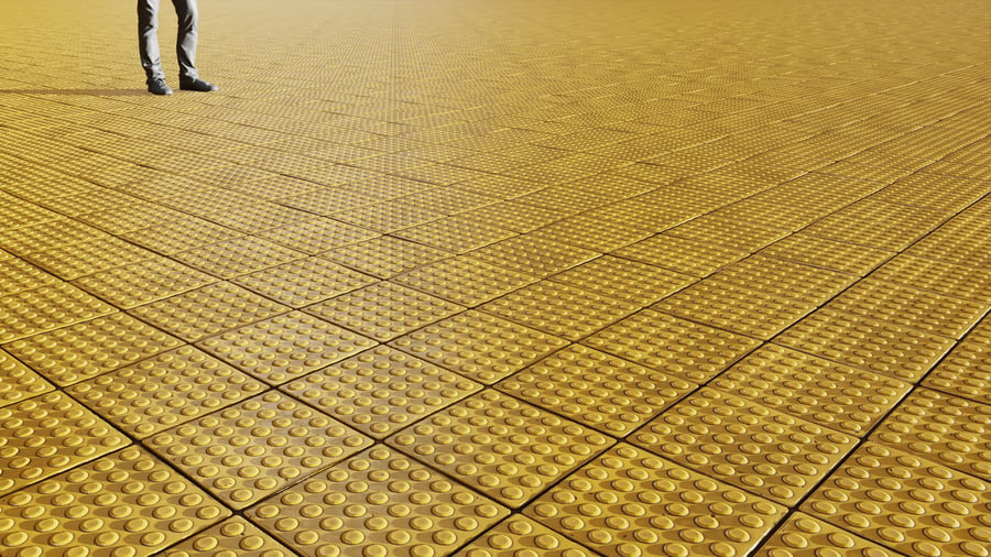 City Street Pavement Tactile Dots 003