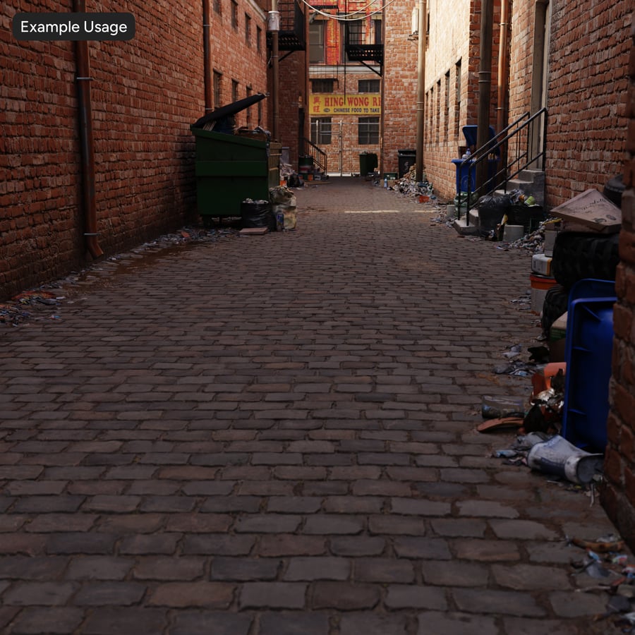 Rectangular Matte Cobblestone Floor Texture