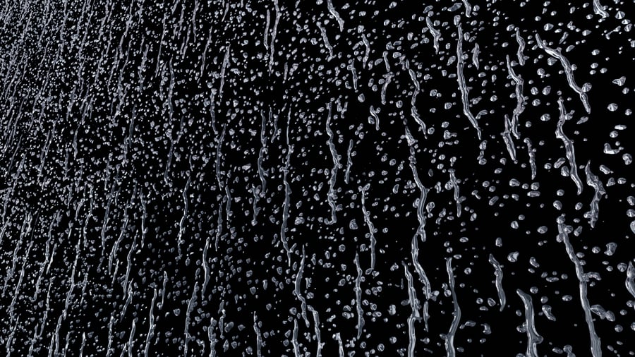 Textura de gotas e riscos de chuva