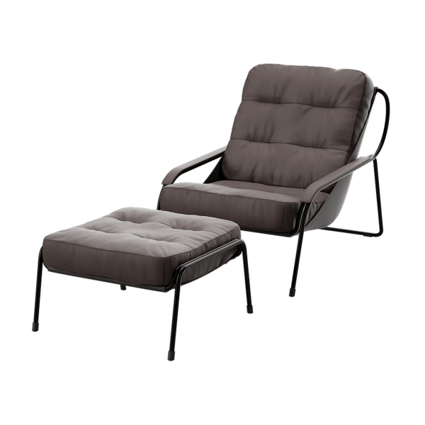 Replica Zanotta Modello Brawn Poltrona, Nero