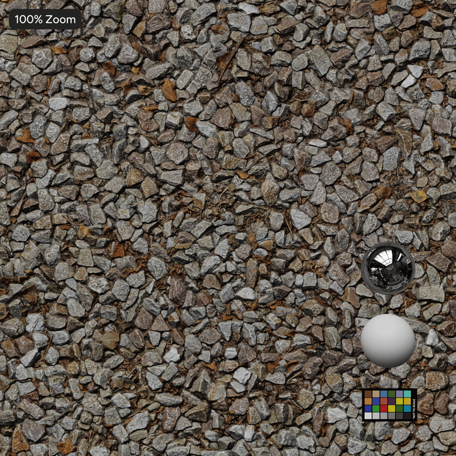 Mixed Patchy Leaves on Gravel Texture