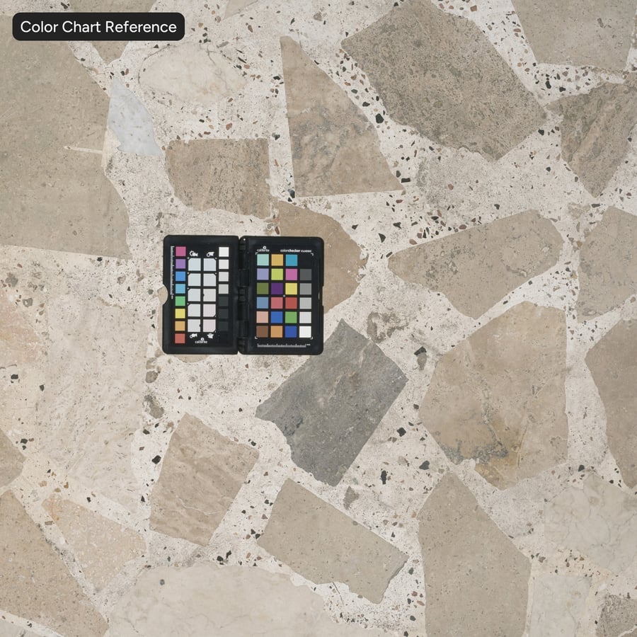 Ceramic Mosaic on Stone Tile Texture, White