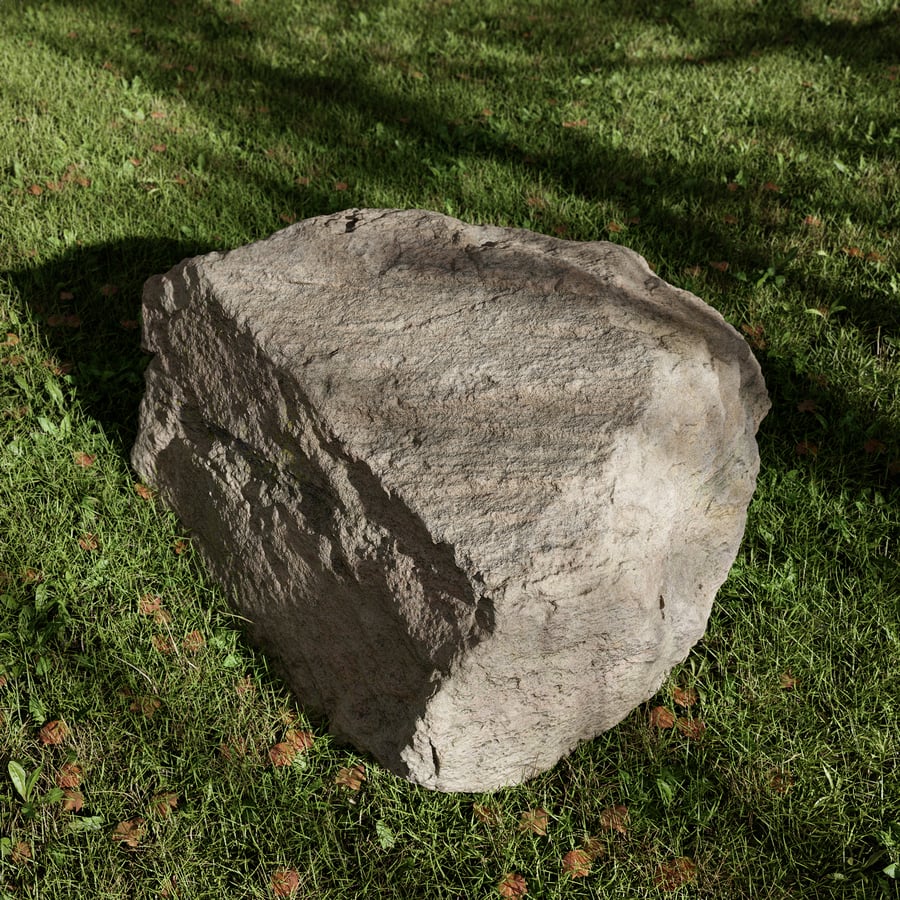 Cool Toned Prism Large Rock Boulder Model