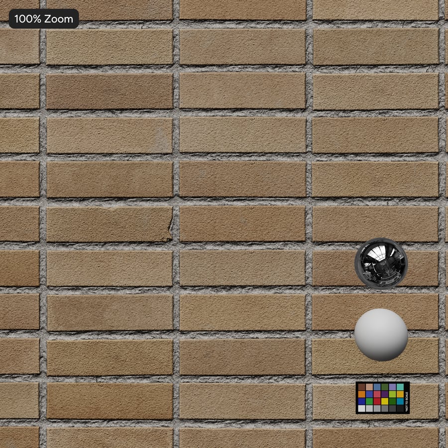 Smooth Stack Bond Brick Wall Texture, Beige