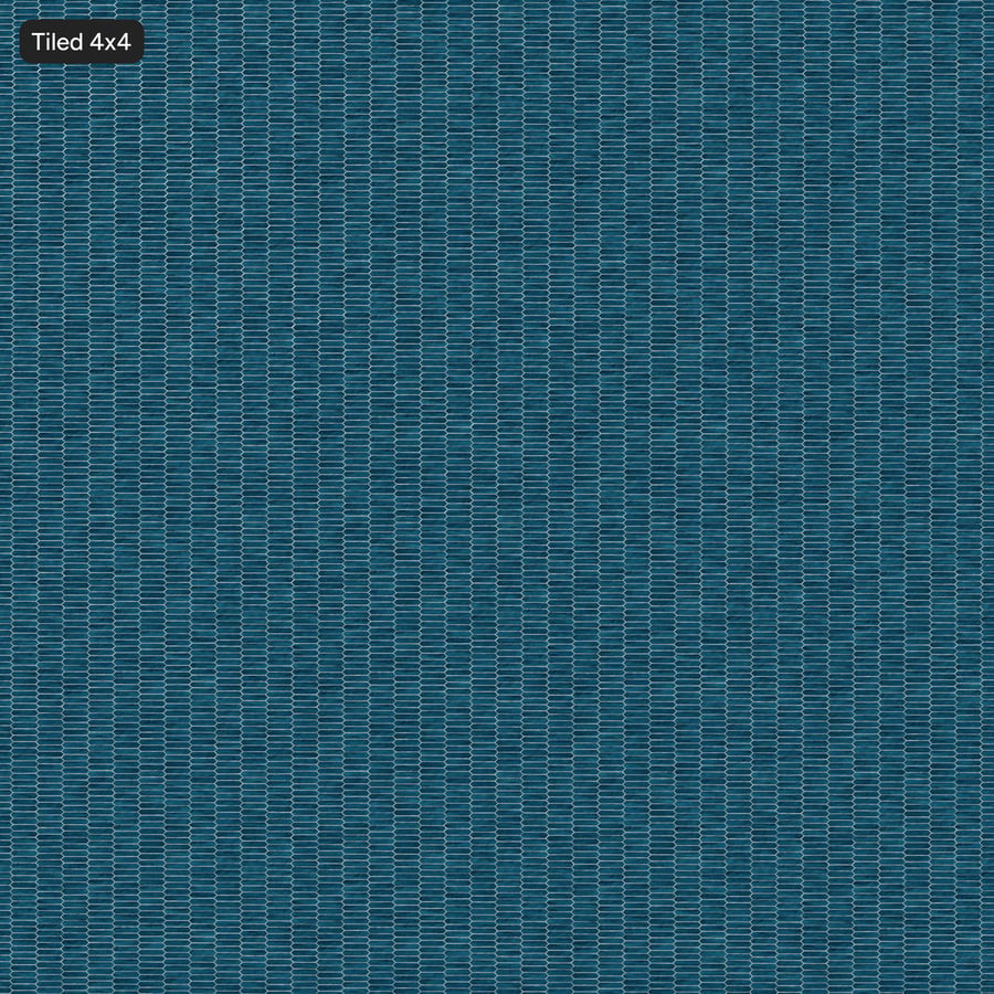 Textura de azulejo brilhante de cerâmica Picket, Deep Aqua