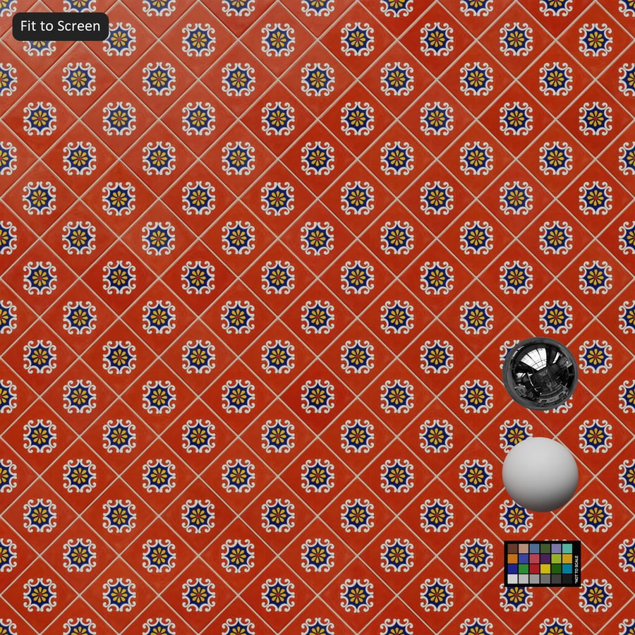 Diamond Talavera Ceramic Tile Texture, Red