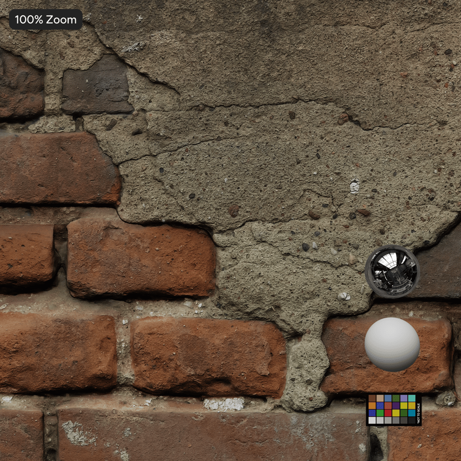 Intonaco vecchio su muro di mattoni