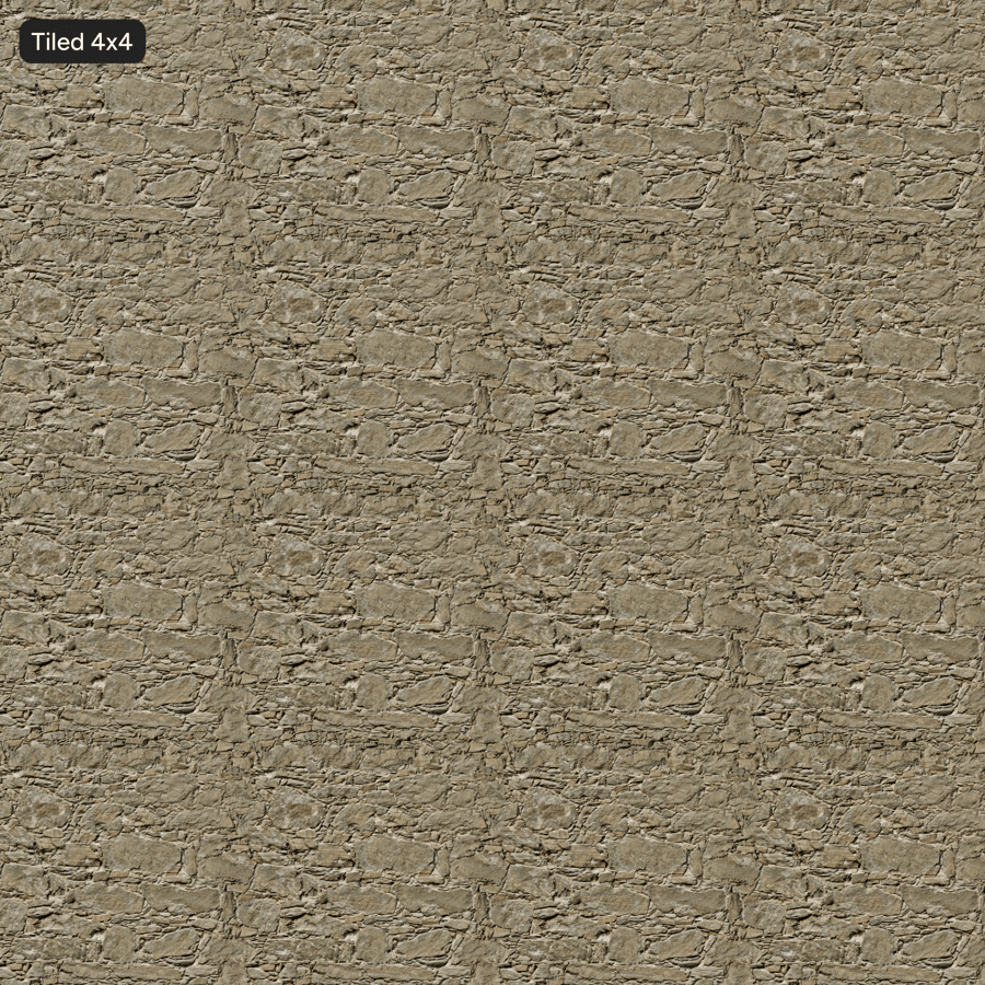 Mixed Dense Rubble Stone Wall Texture