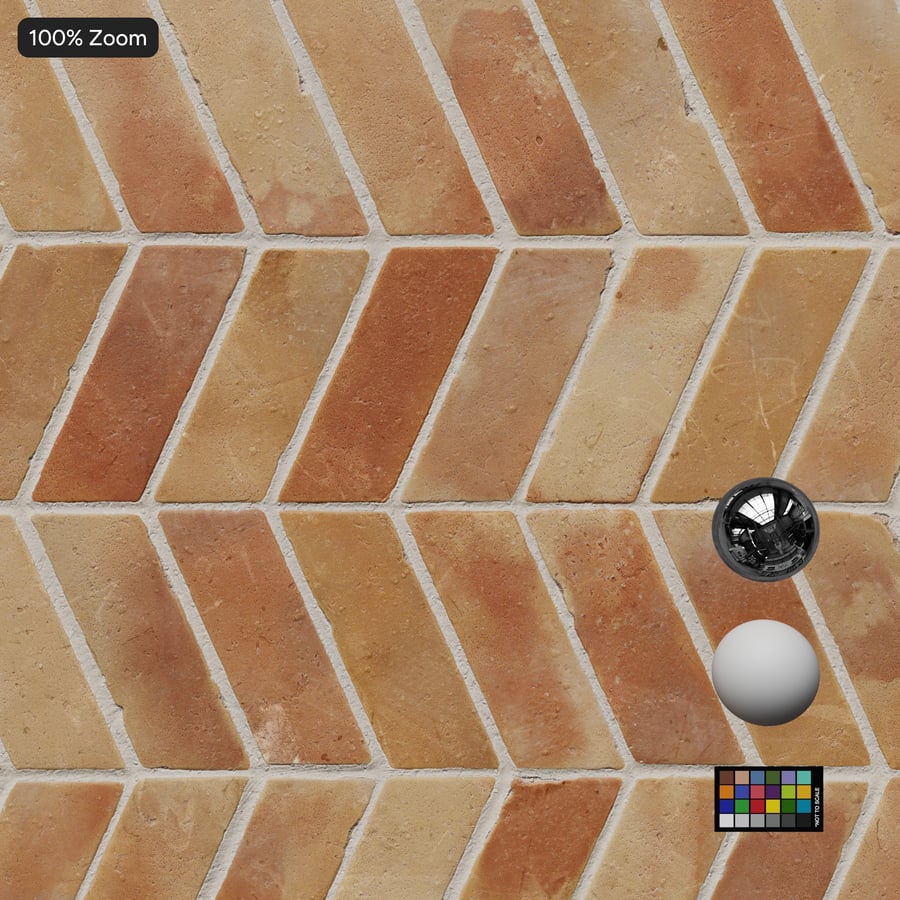 Textura de azulejo cru em terracota Chevron, laranja