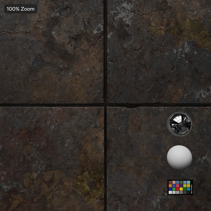 Multicolored Stacked Square Slate Tile Texture