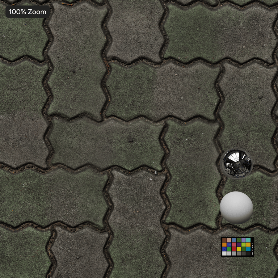 Zigzag Herringbone Concrete Paver Texture, dwukolorowa zieleń