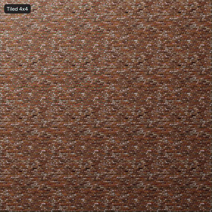 Reclaimed Running Bond Brick Wall Texture, Orange