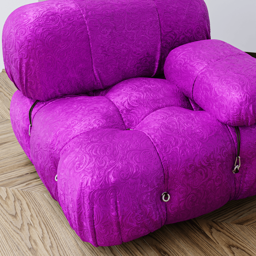 Textura de veludo com redemoinhos em relevo, rosa