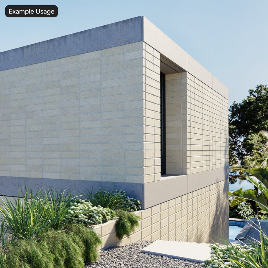 Texture per pareti in mattoni Dragfaced Stack Bond, bianco