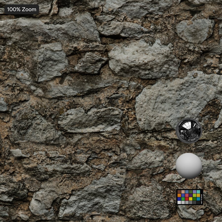 Old Rubble Stone Masonry Wall Texture