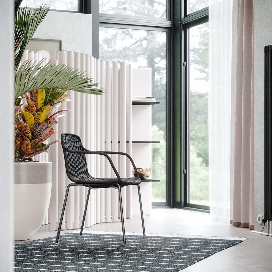 Réplica da cadeira Expormim Weave, modelo preto