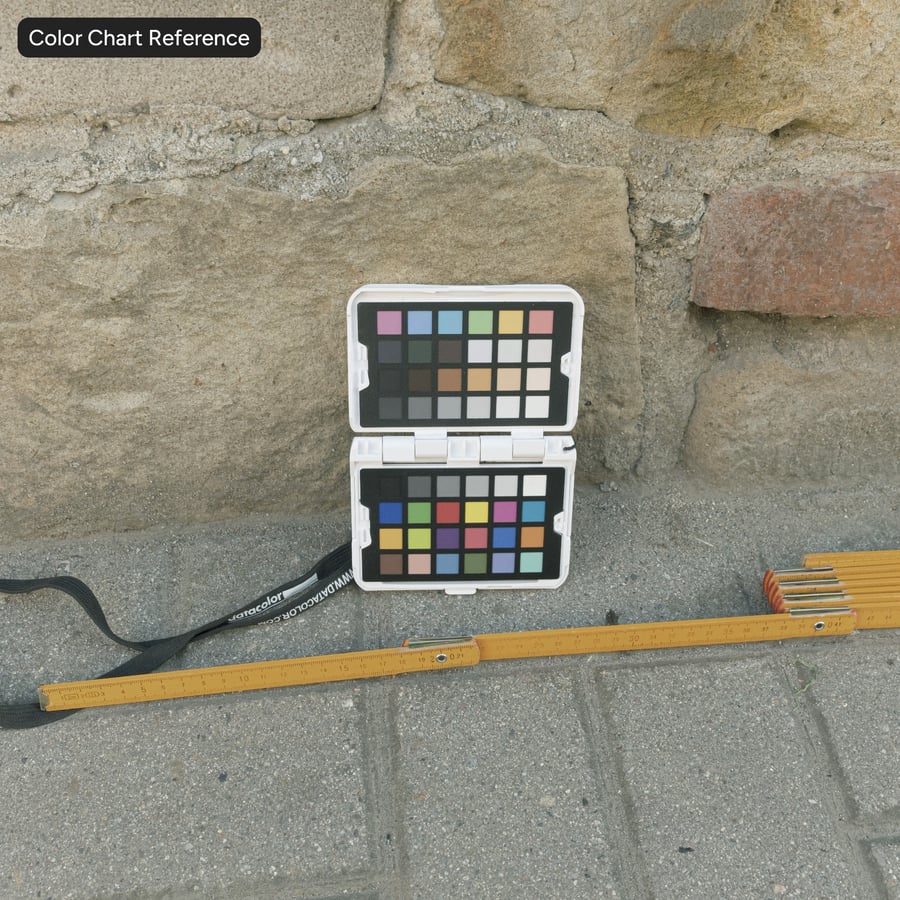 Old Mortared Rubble Stone Wall Texture, Beige