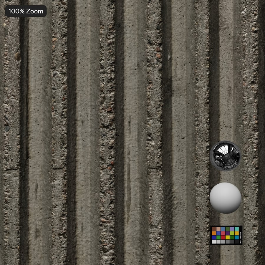 Grooved Concrete Wall Texture