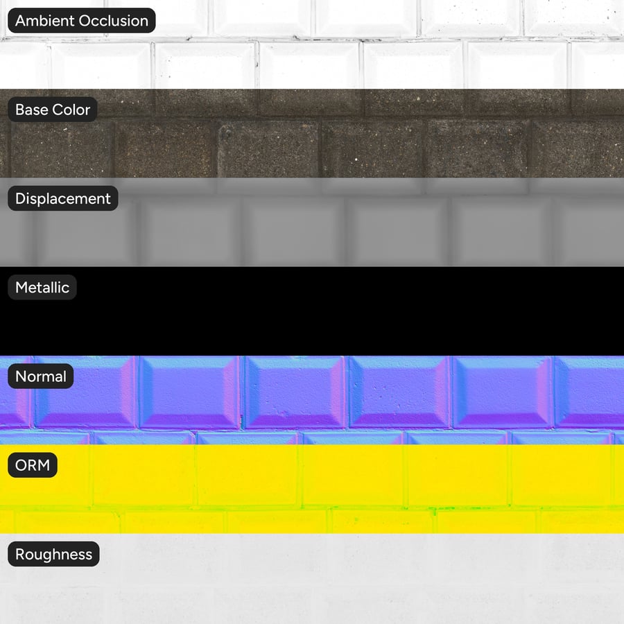 Beveled Concrete Block Wall Texture