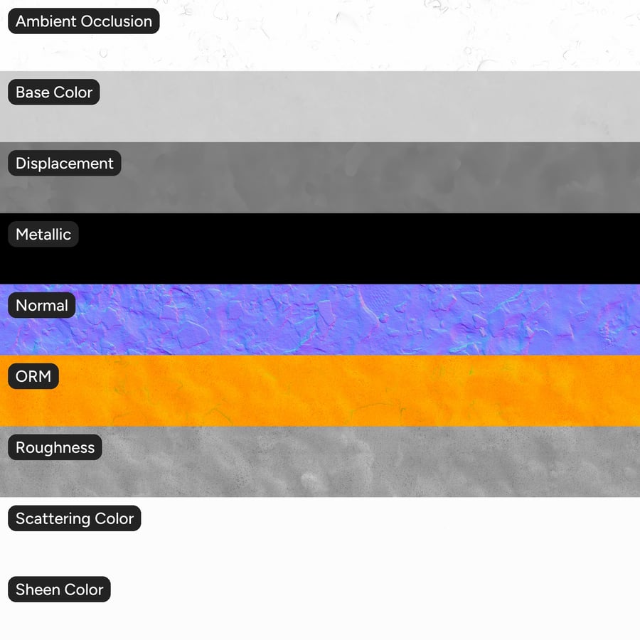 Footprints on Thick Snow Texture