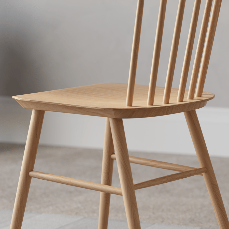 Oak Spindle Dining Chair Model