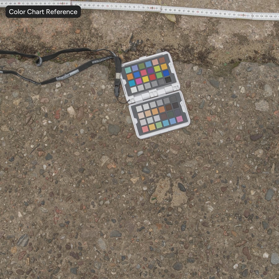 Kirli Çukurlu Agrega Beton Zemin Dokusu