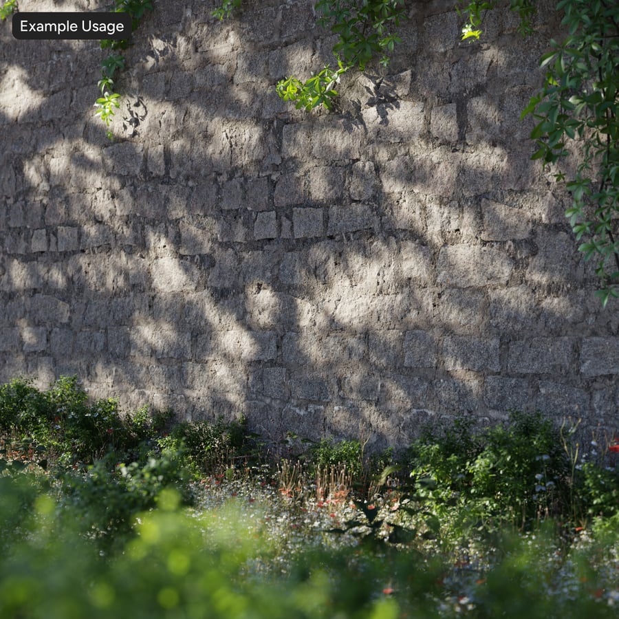 Verwitterte Granitblock-Wandtextur, warmes Grau