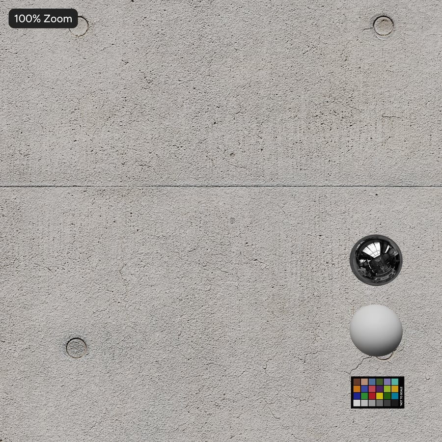 Cracked Panel with Tie Holes Concrete Wall Texture