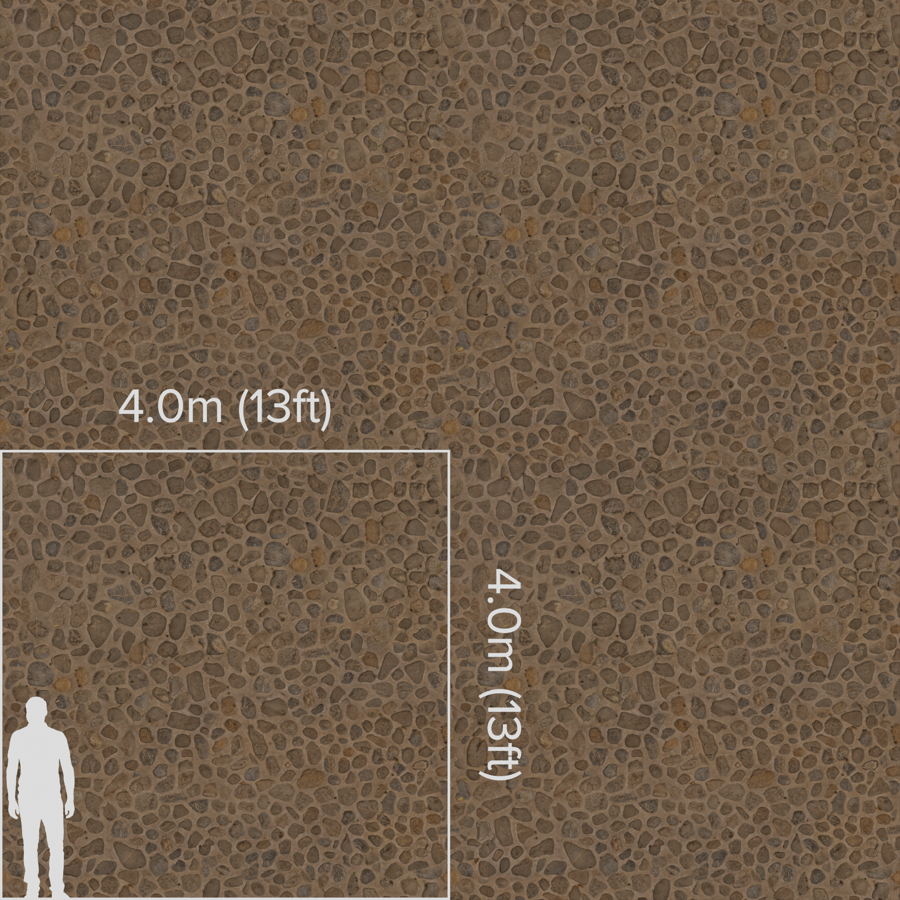 Exposed Aggregate Stone Wall Texture, Warm Gray