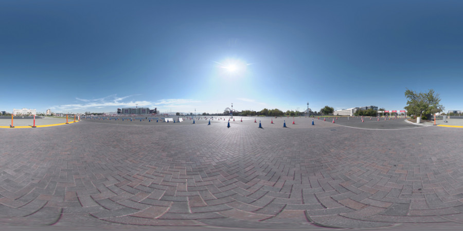 Low Scattered Cloud Clear Afternoon City Parking Lot Outdoor Sky HDRI