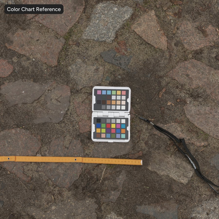 Worn Cobblestone Sidewalk Texture