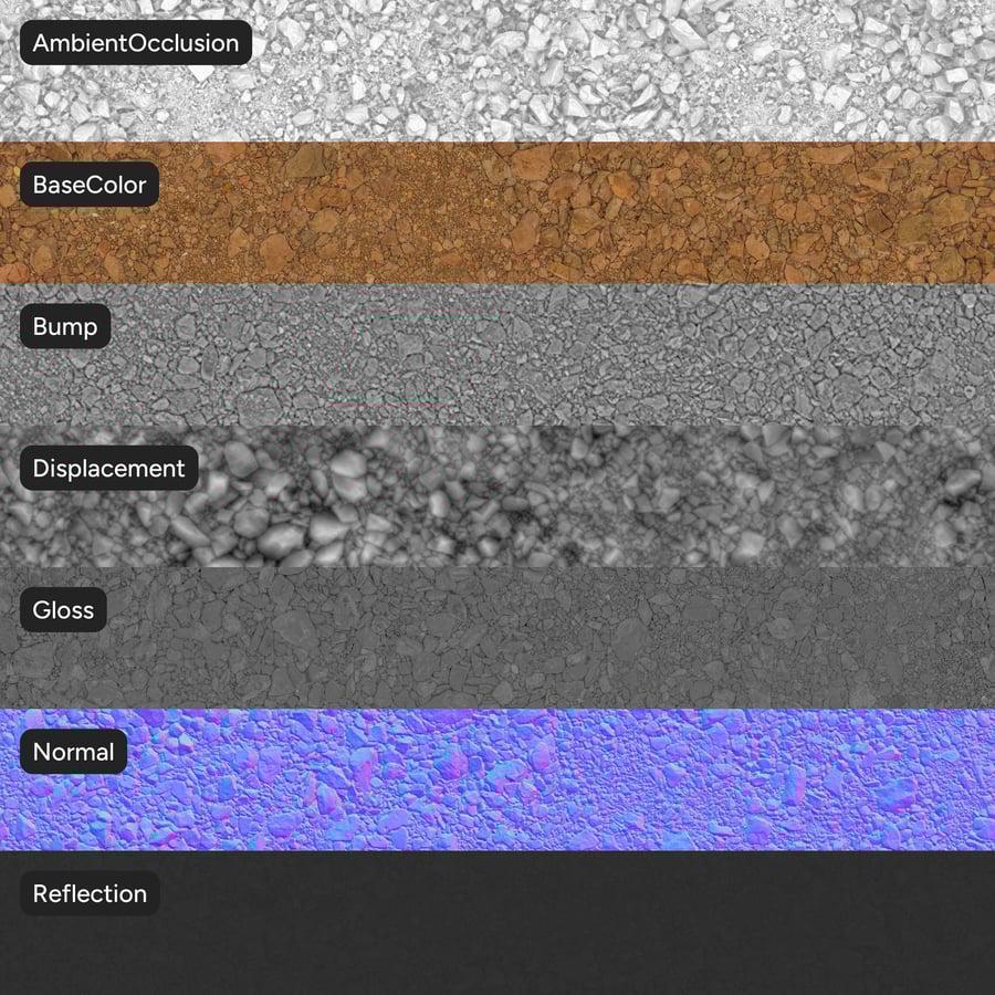 Chunky Rock Texture, Caramel
