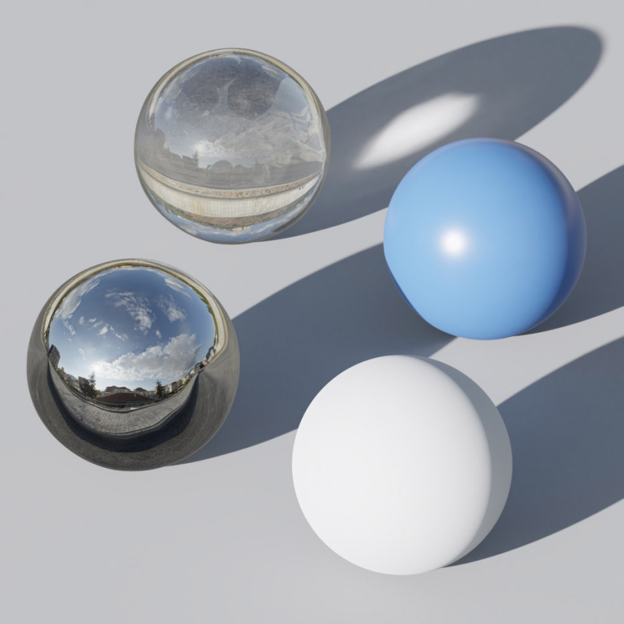 Giornata leggermente nuvolosa Strada residenziale Cielo HDRI