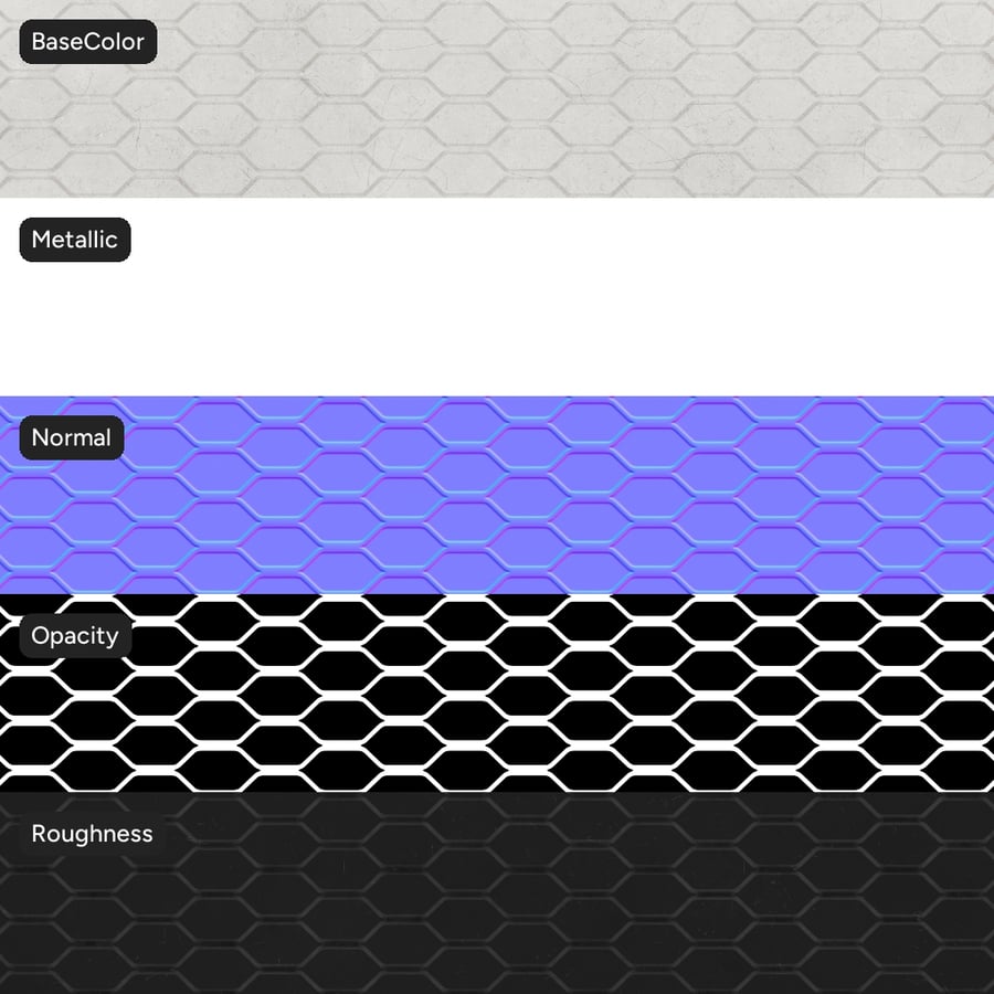 Hexagon Wire Perforated Metal Texture
