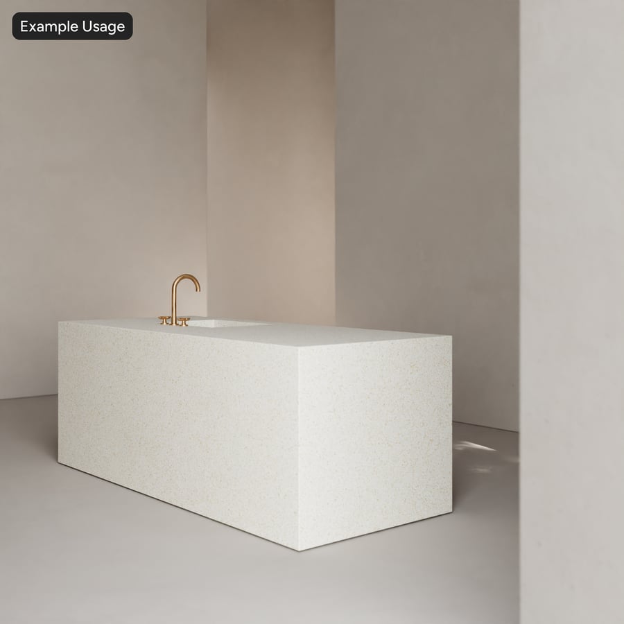 Textura Terrazzo Padrão em Laje Mate, Creme