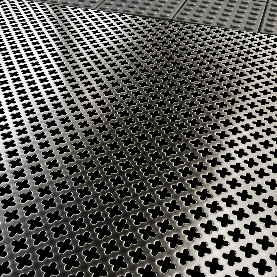 Perforated Cross Metal Texture