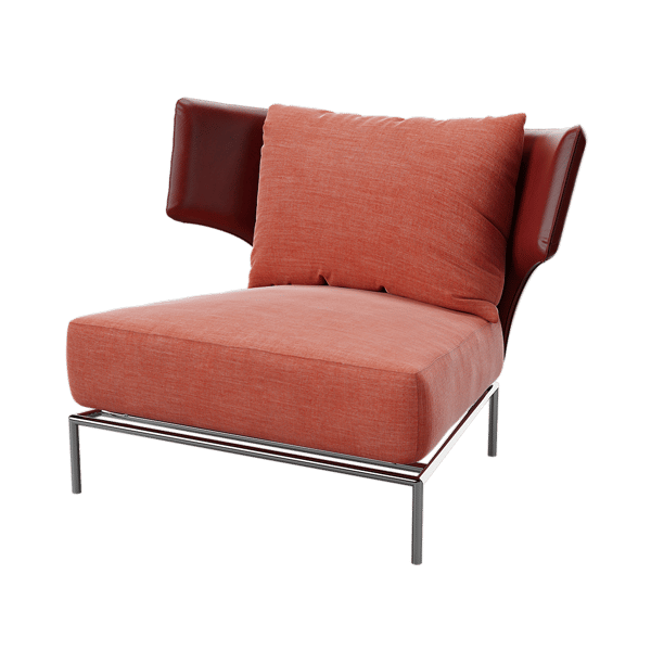 Replica Erba Italia Insieme Armchair Model, Red