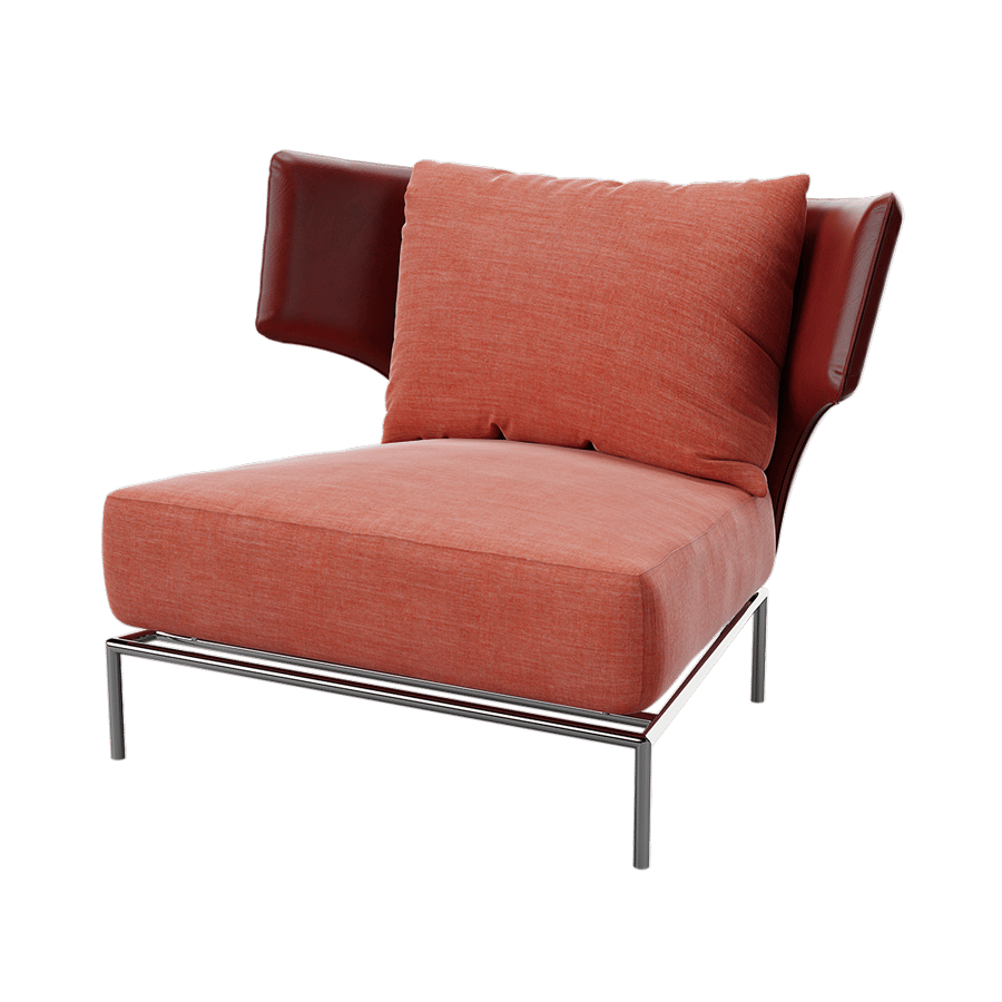 Replica Erba Italia Insieme Armchair Model, Red