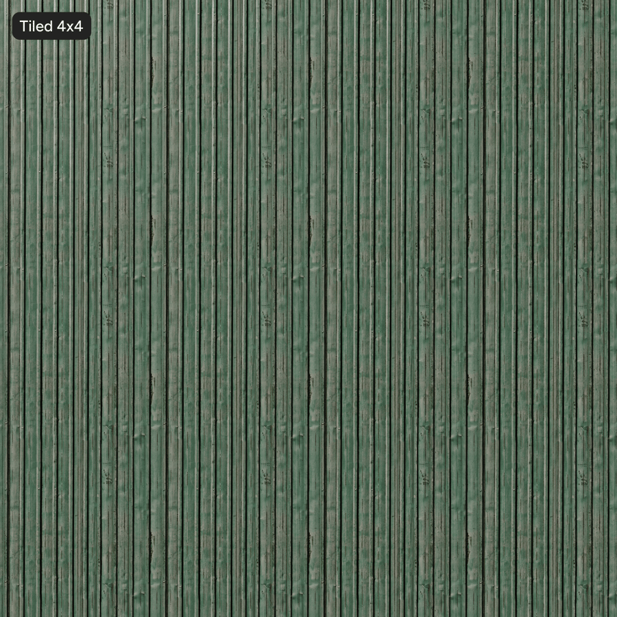Dented Corrugated Metal Texture, Green