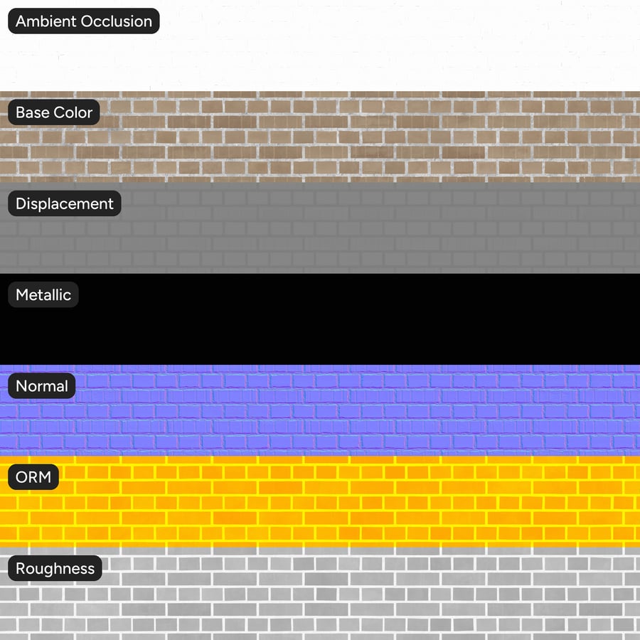 Grooved English Bond Brick Wall Texture, Beige