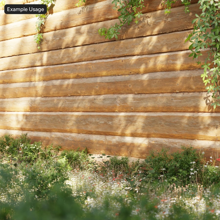 Texture parete rivestimento in tronchi di legno, arancione