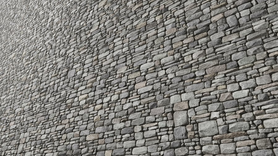 Small Mosaic Old Stone Brick Wall Texture