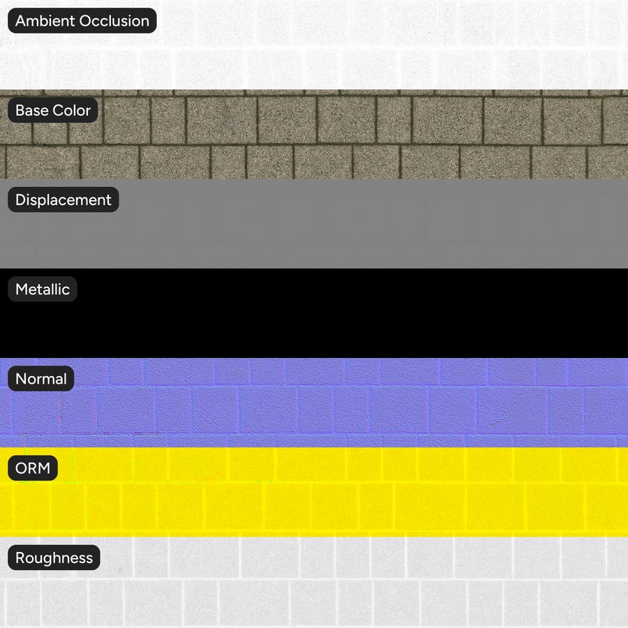 Square Aggregate Stone Paver Texture