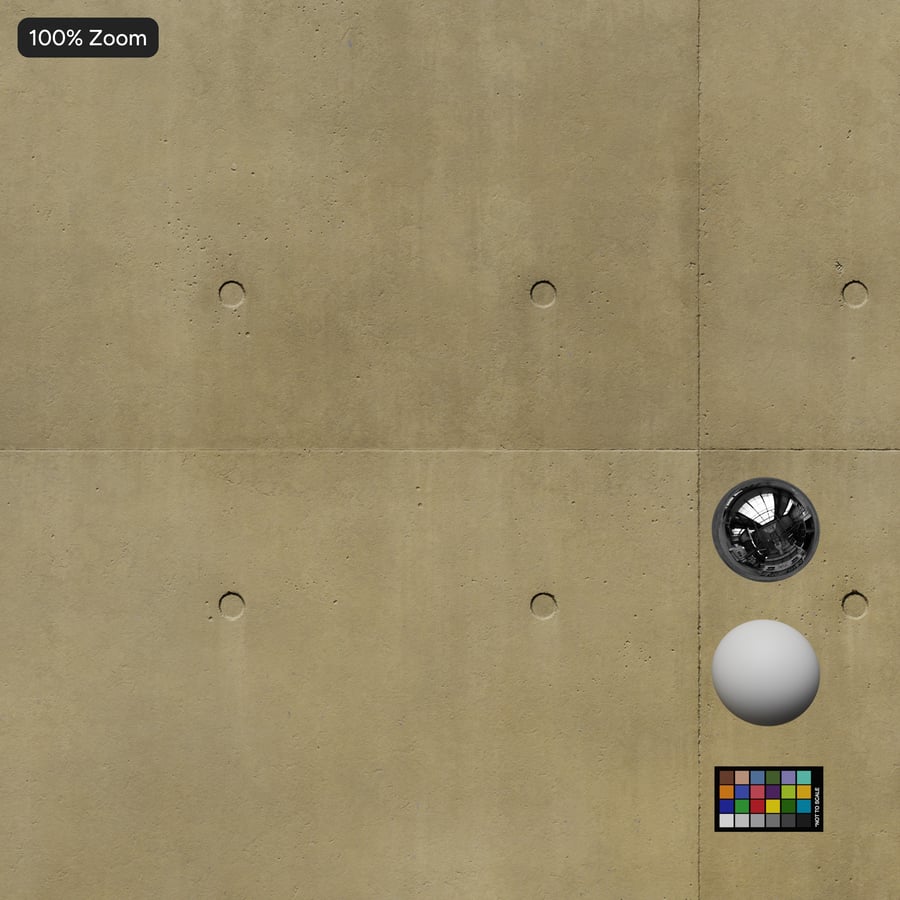 Matte Platte mit Tie Hole Betonstruktur, Beige