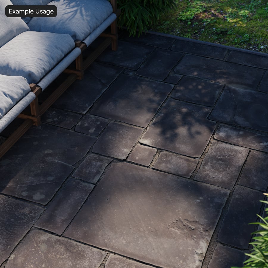 이끼 풍화석 포장 텍스처