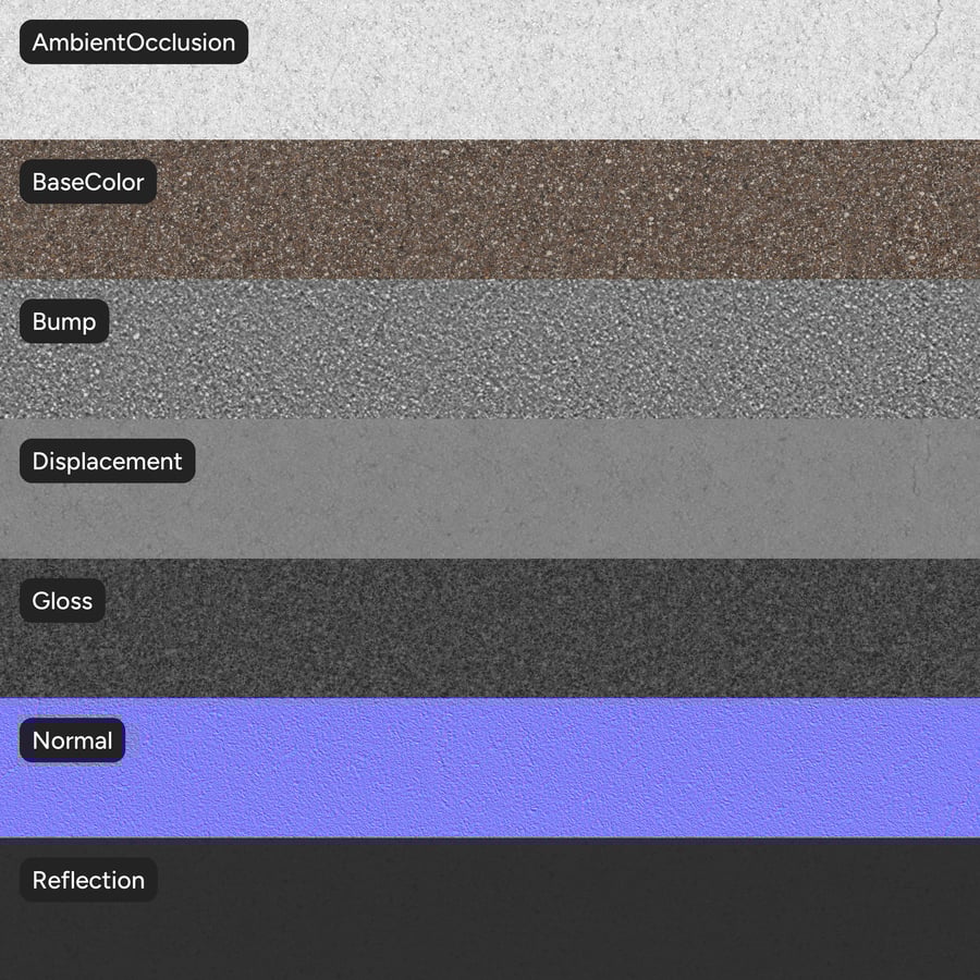 Speckled Aggregate Asphalt, Brown