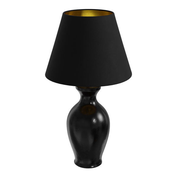 Eno Ceramic Danteur Spiegelschirm Lampenmodell, Schwarz