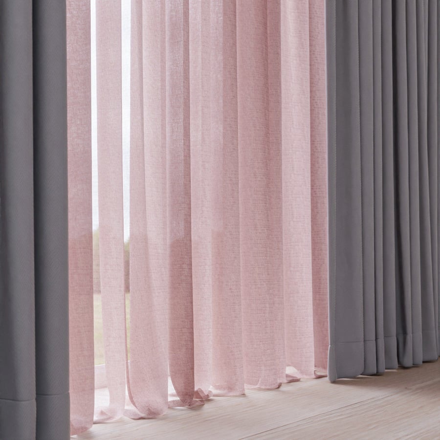 Plain Sheer Drapery Fabric Texture, Pink